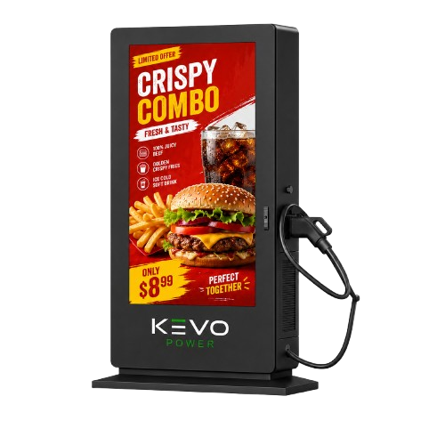 DC Series IV 30KW 40KW 60KW 80KW EV Charger with 65'' Inch Advertising Screen