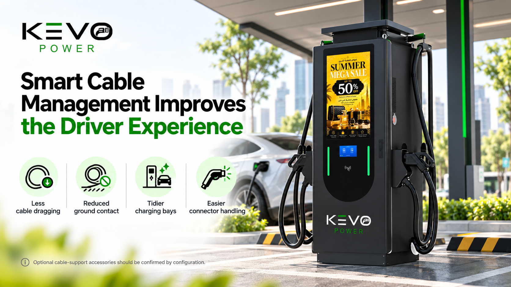 Smart cable management improves the EV charging driver experience