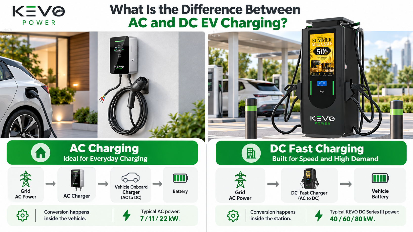 Difference between AC and DC EV charging and where power conversion happens