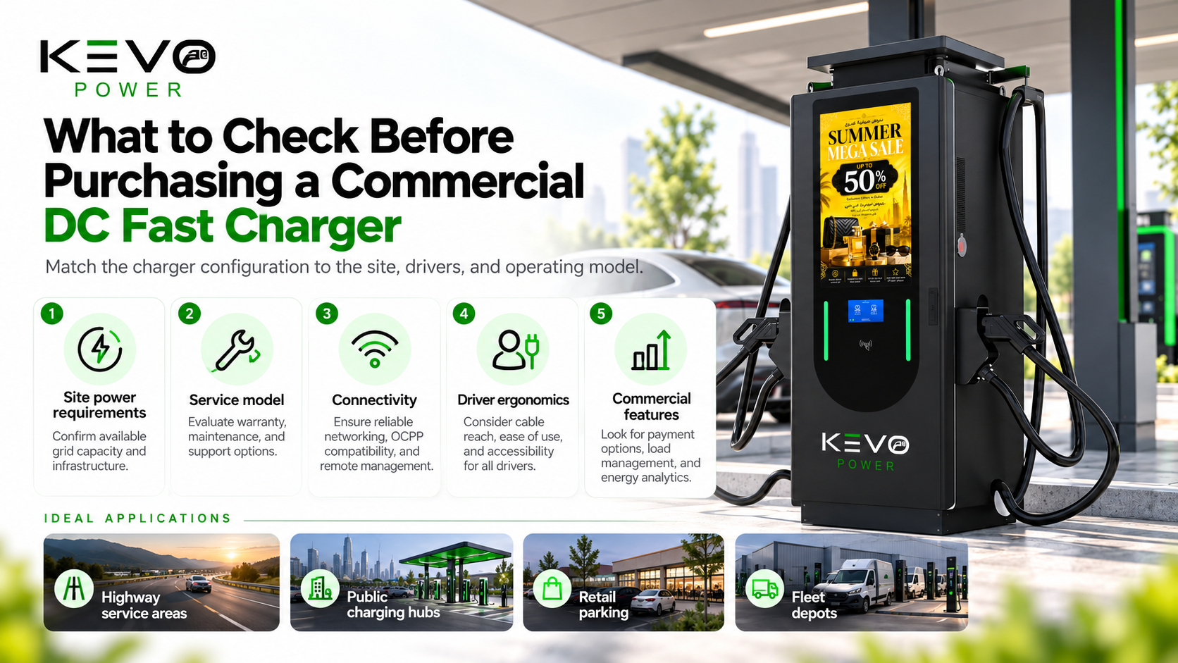 What to check before purchasing a commercial DC fast charger